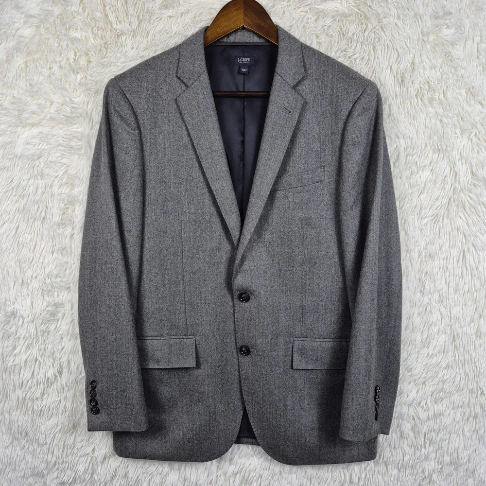 J.Crew Ludlow Jacket Mens 38S Gray Italian Wool Vitale Barberis Canonico Blazer
